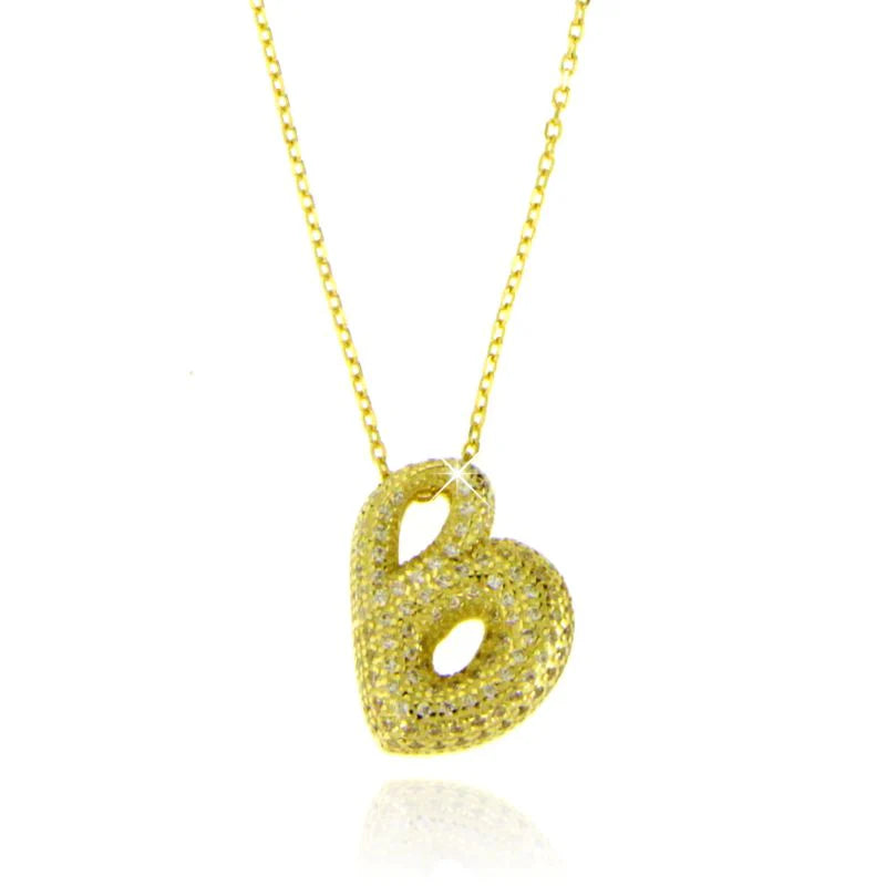 Collana Letter Bubble - Collana Donna Argento 925 e Oro