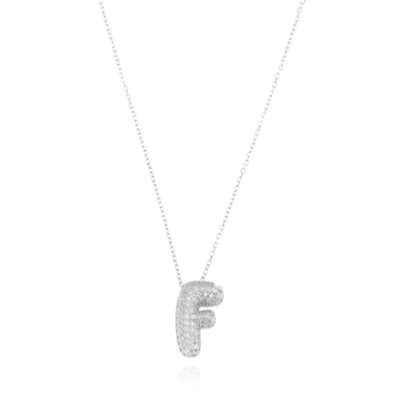 Collana Letter Bubble - Collana Donna Argento 925 e Oro