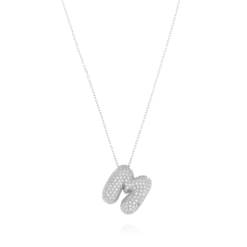 Collana Letter Bubble - Collana Donna Argento 925 e Oro
