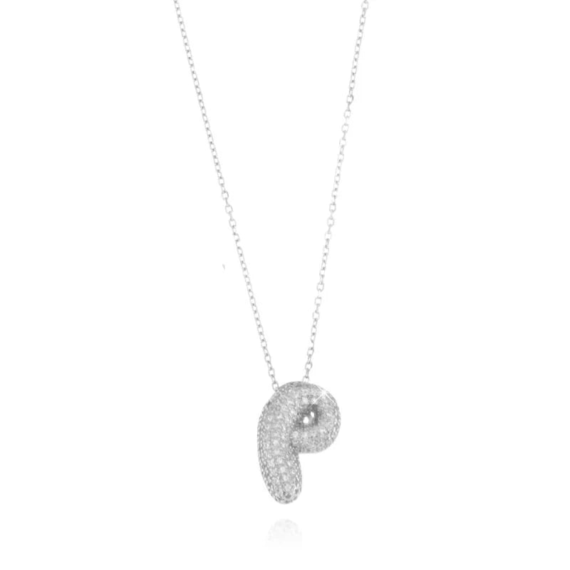 Collana Letter Bubble - Collana Donna Argento 925 e Oro