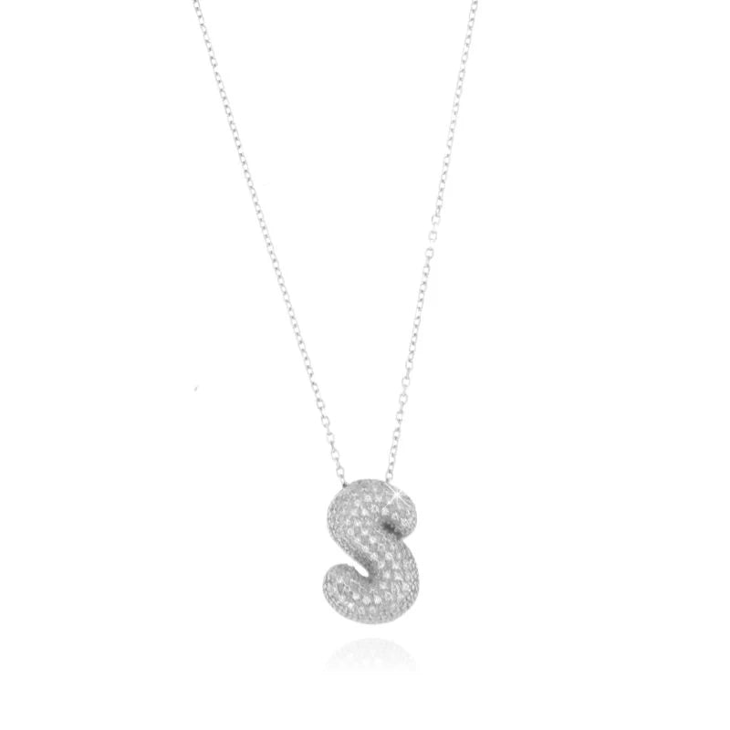 Collana Letter Bubble - Collana Donna Argento 925 e Oro