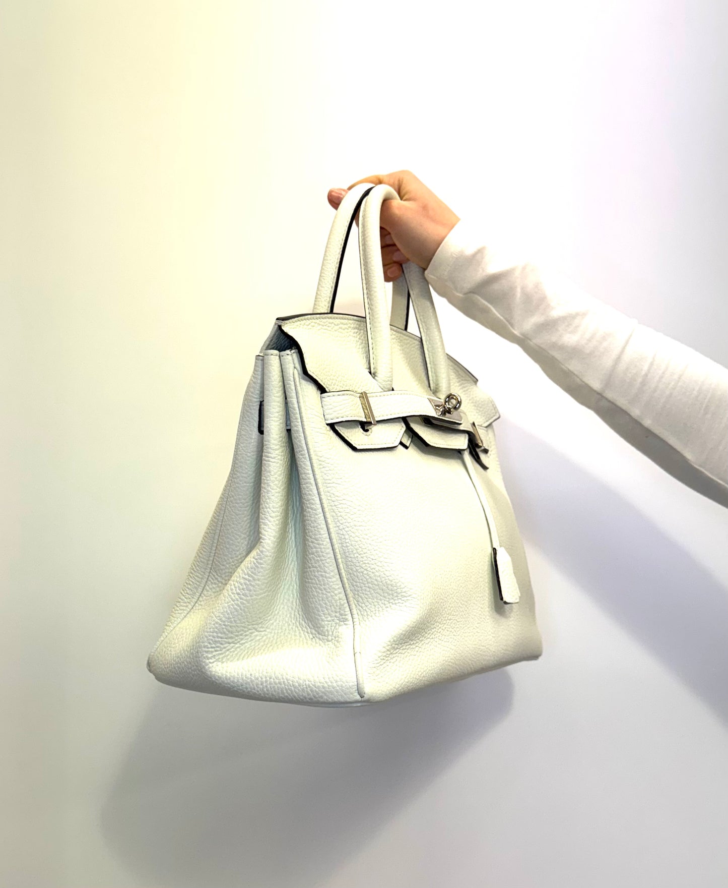 Borsa Artigianale in pelle White