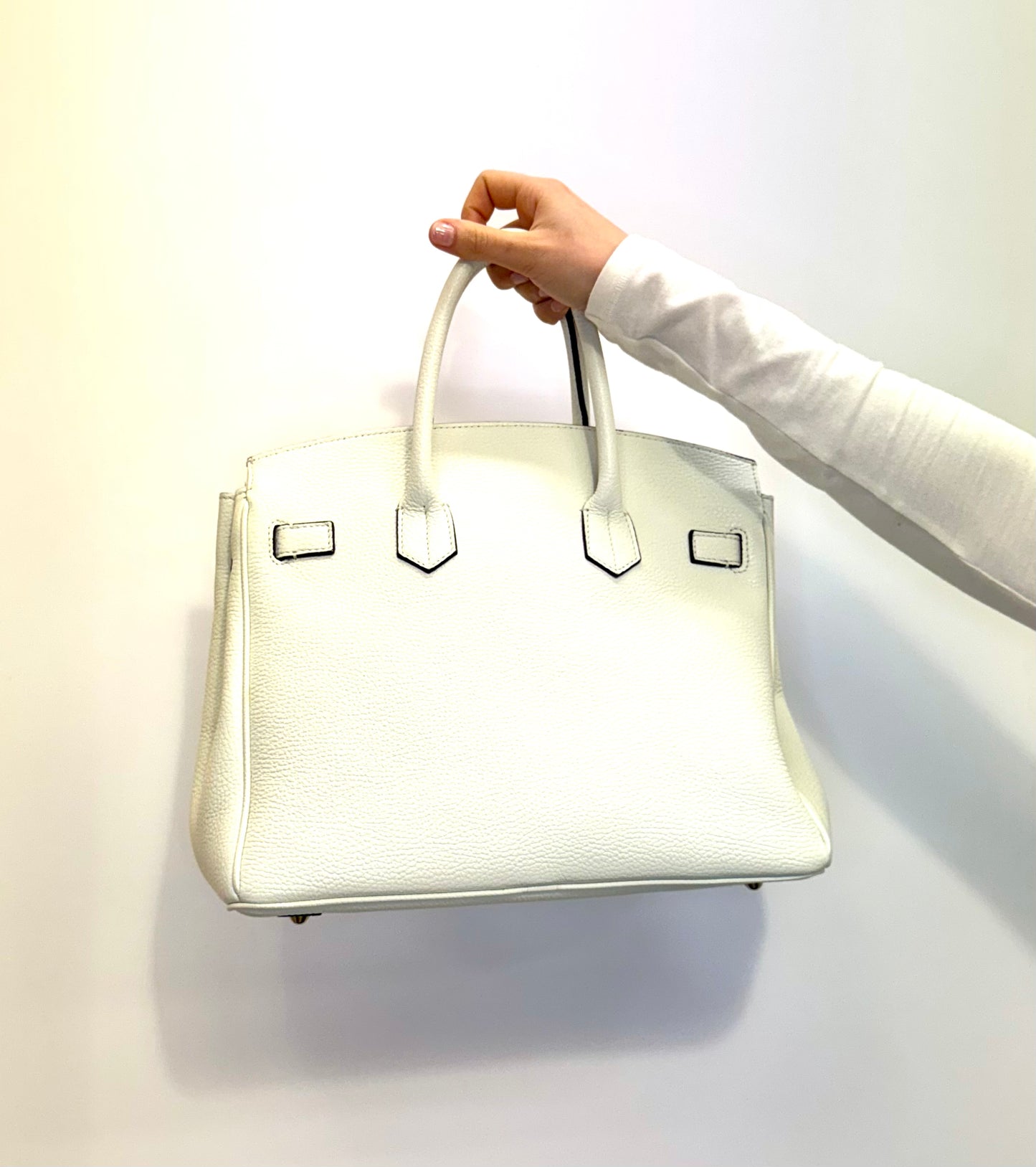 Borsa Artigianale in pelle White