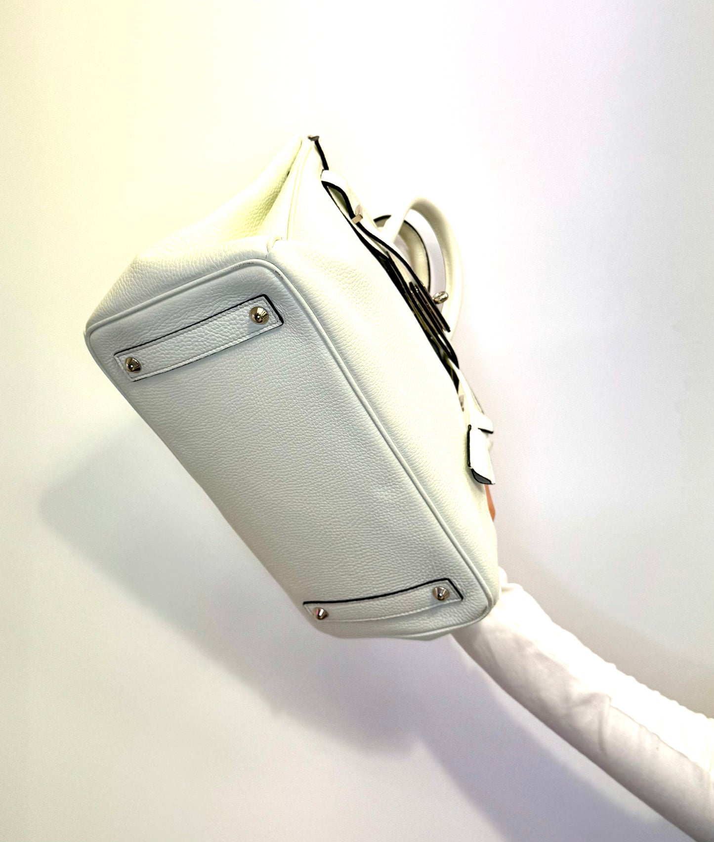 Borsa Artigianale in pelle White