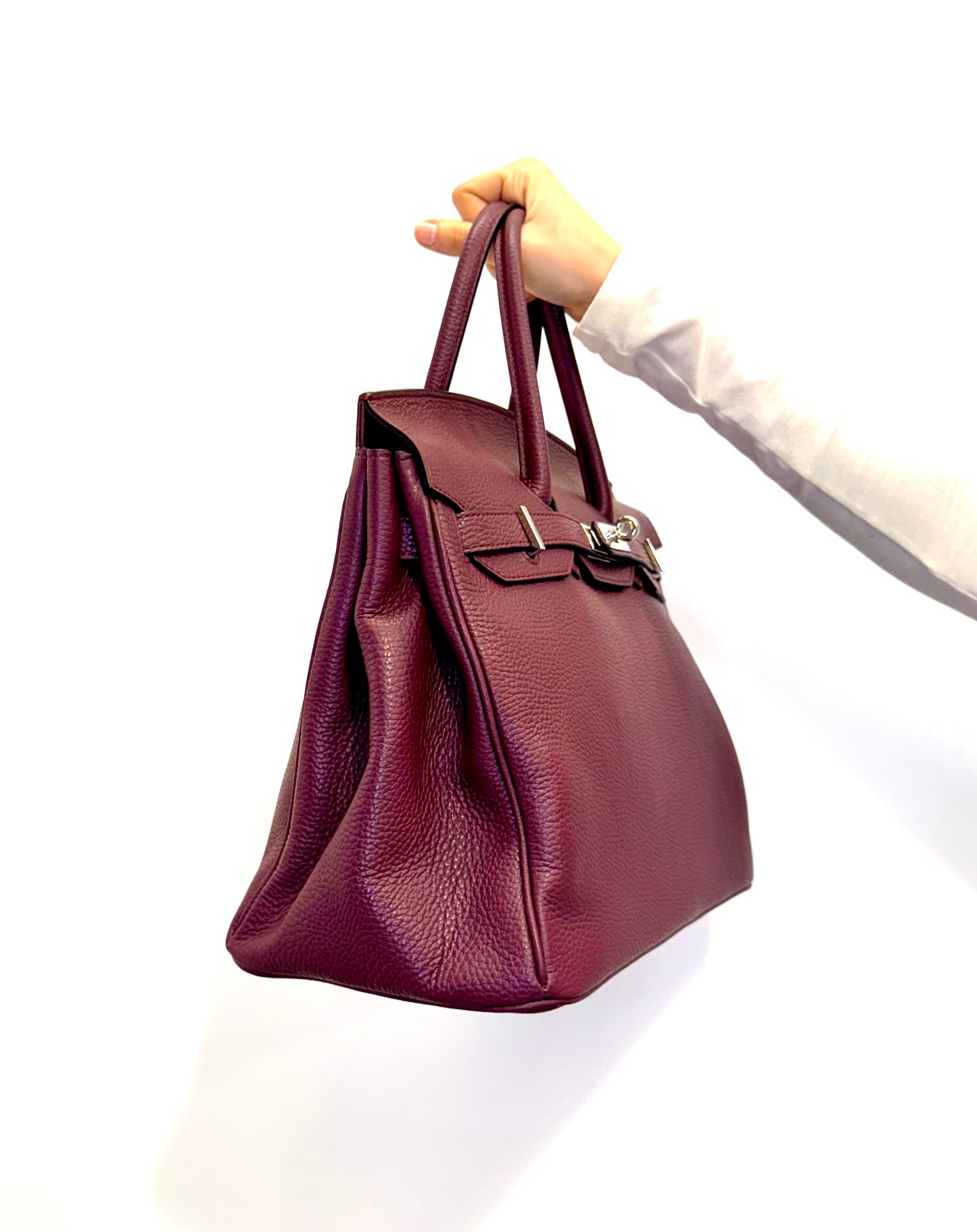 Borsa Artigianale in pelle Burgundy