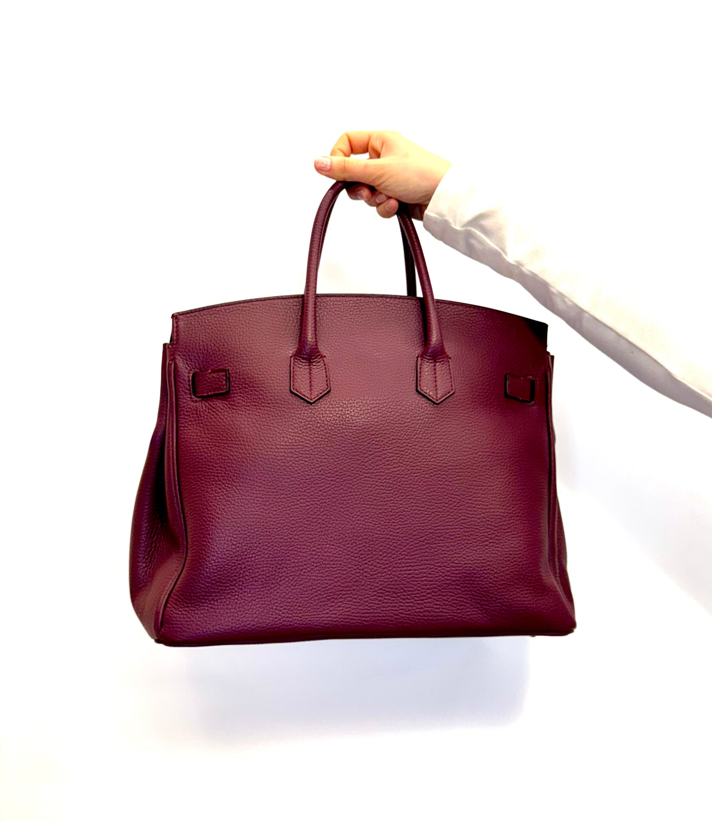 Borsa Artigianale in pelle Burgundy