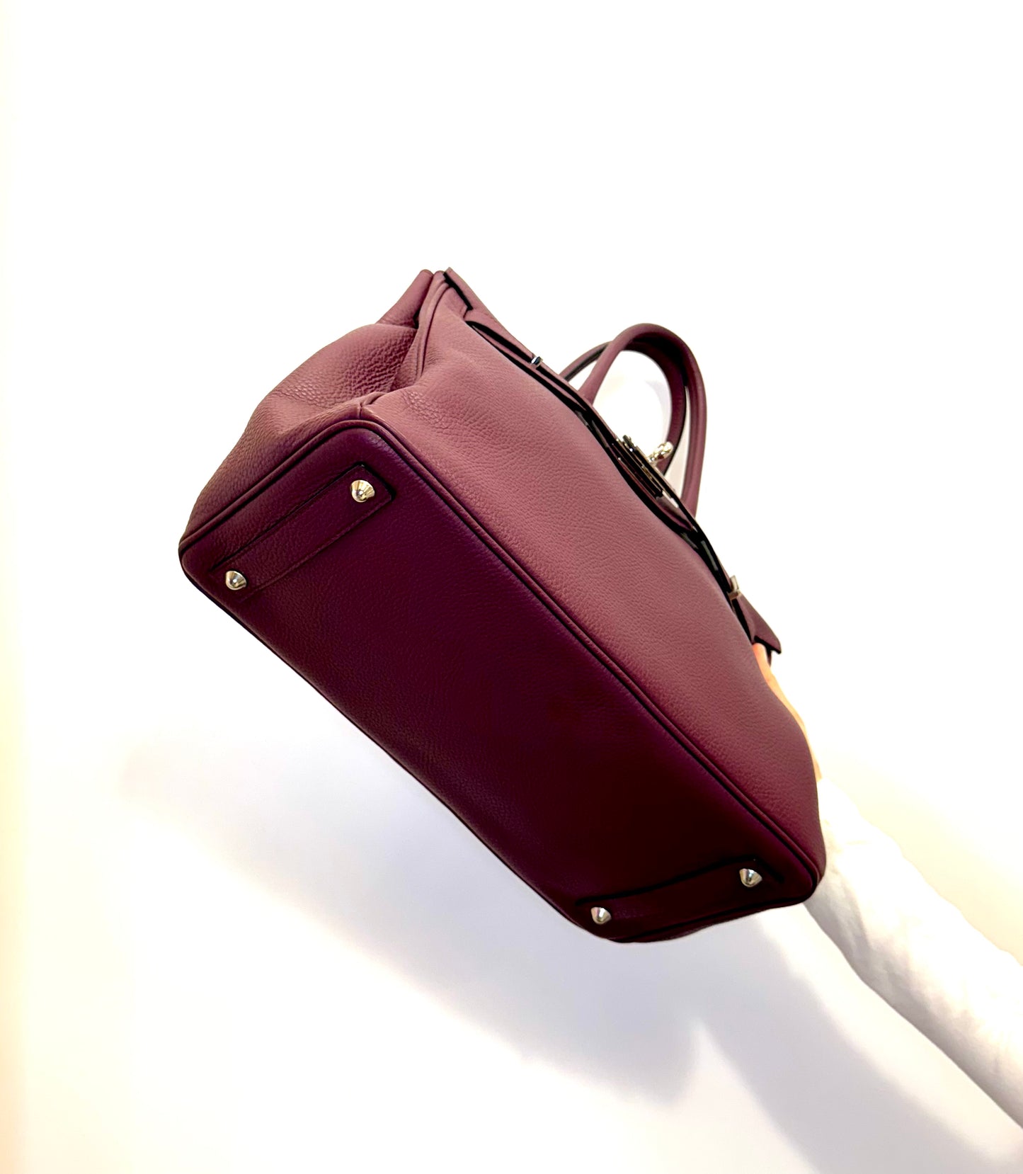 Borsa Artigianale in pelle Burgundy
