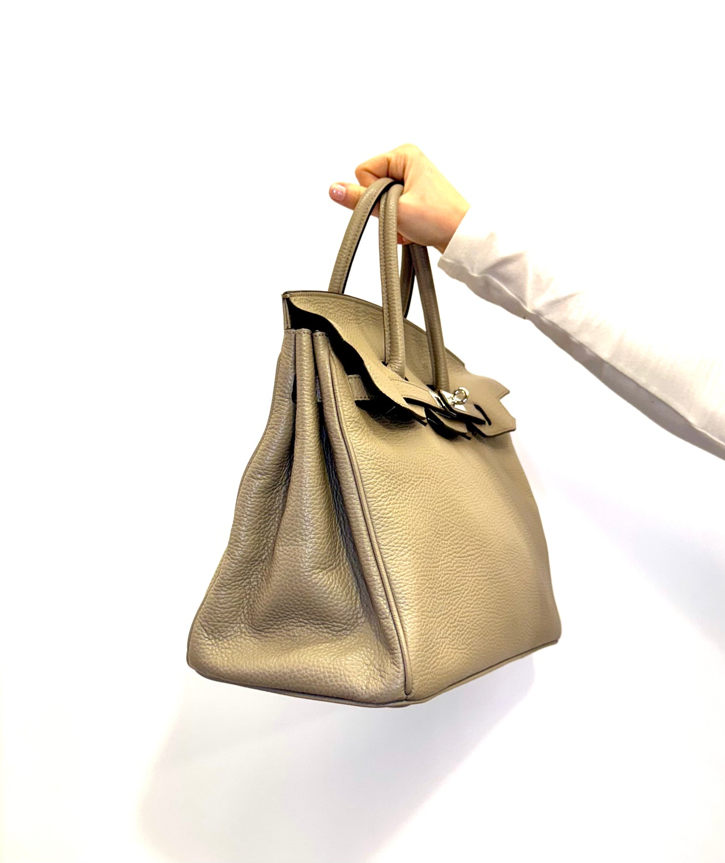 Borsa Artigianale in pelle Tortora