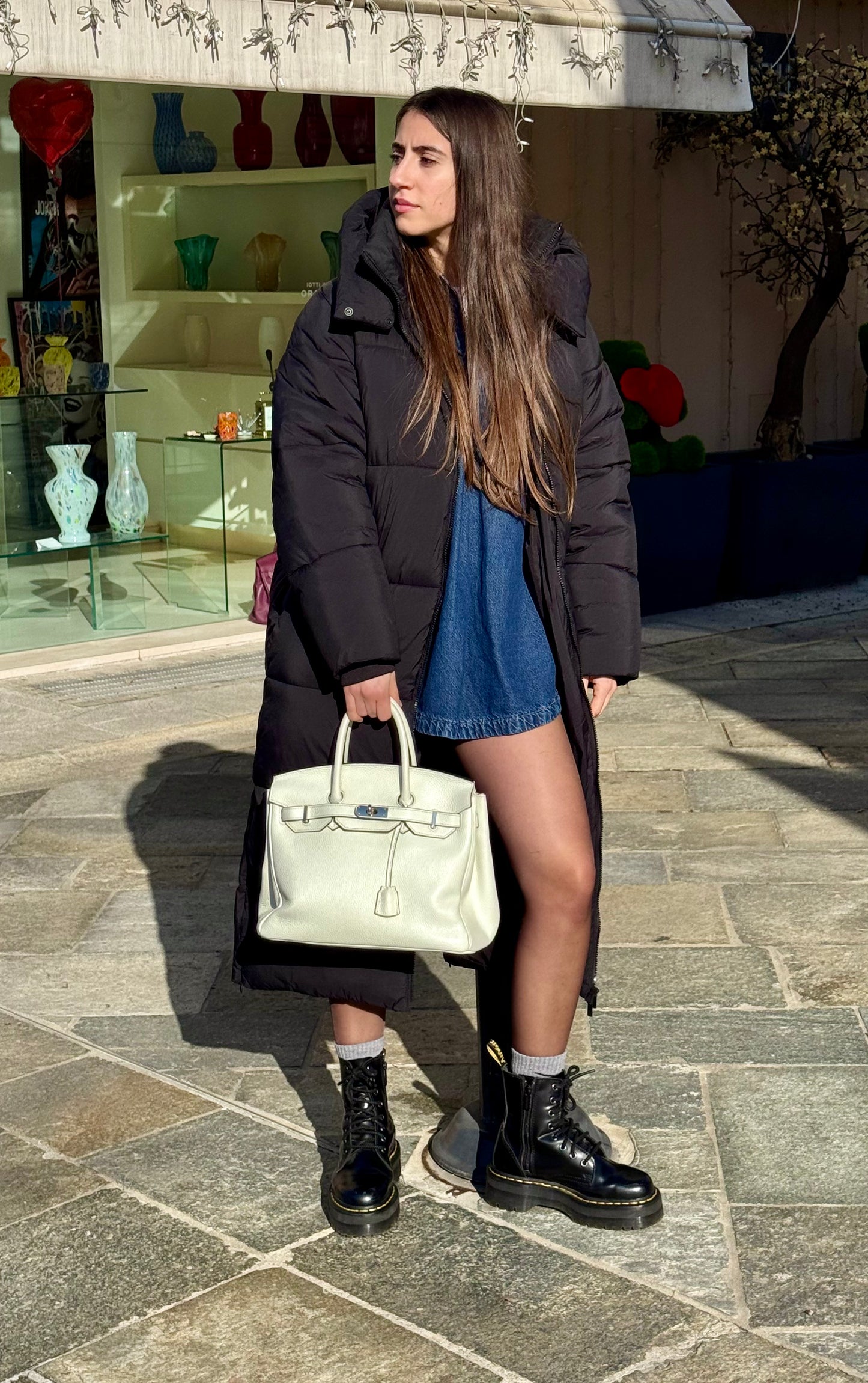 Borsa Artigianale in pelle White