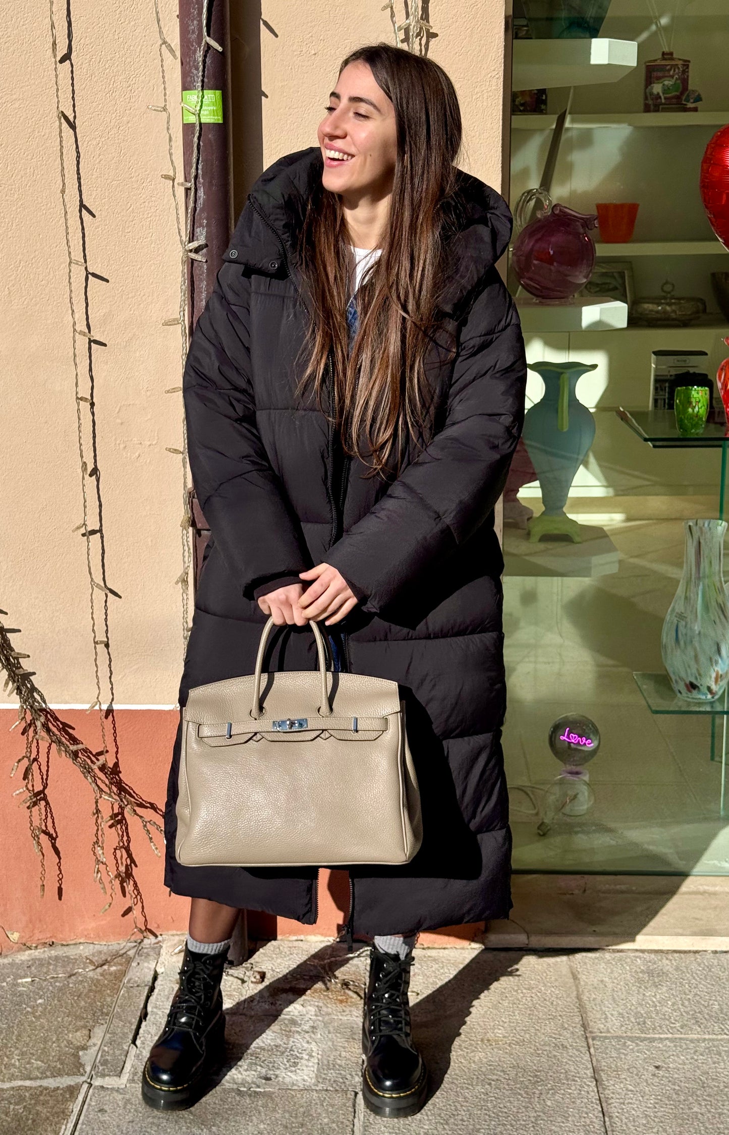 Borsa Artigianale in pelle Tortora
