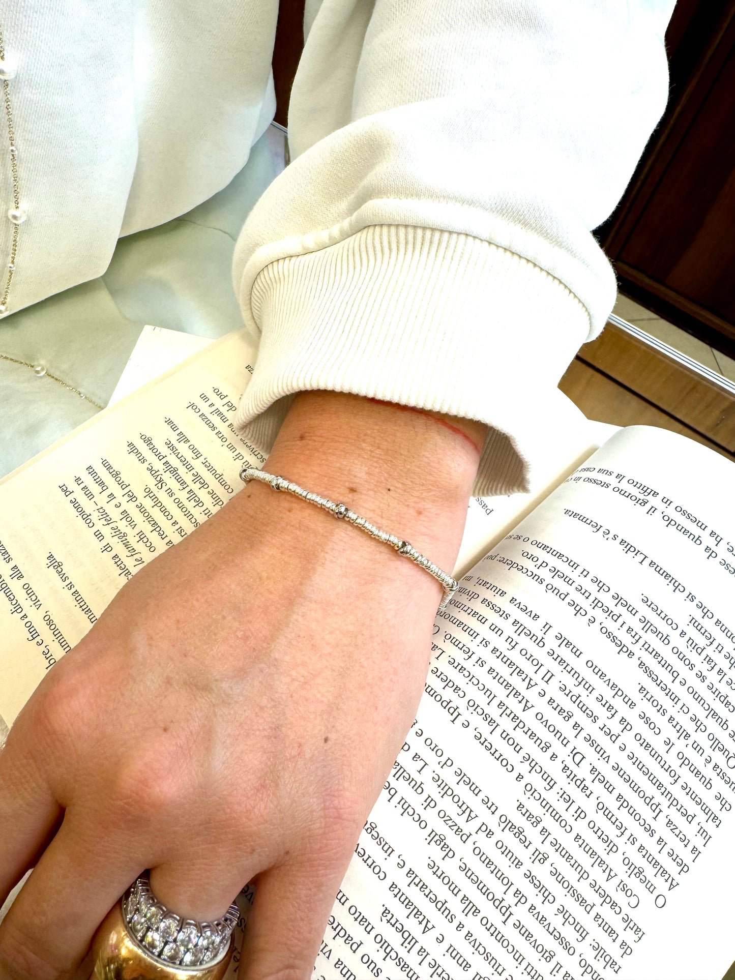 Bracciale in argento 925 con pepite
