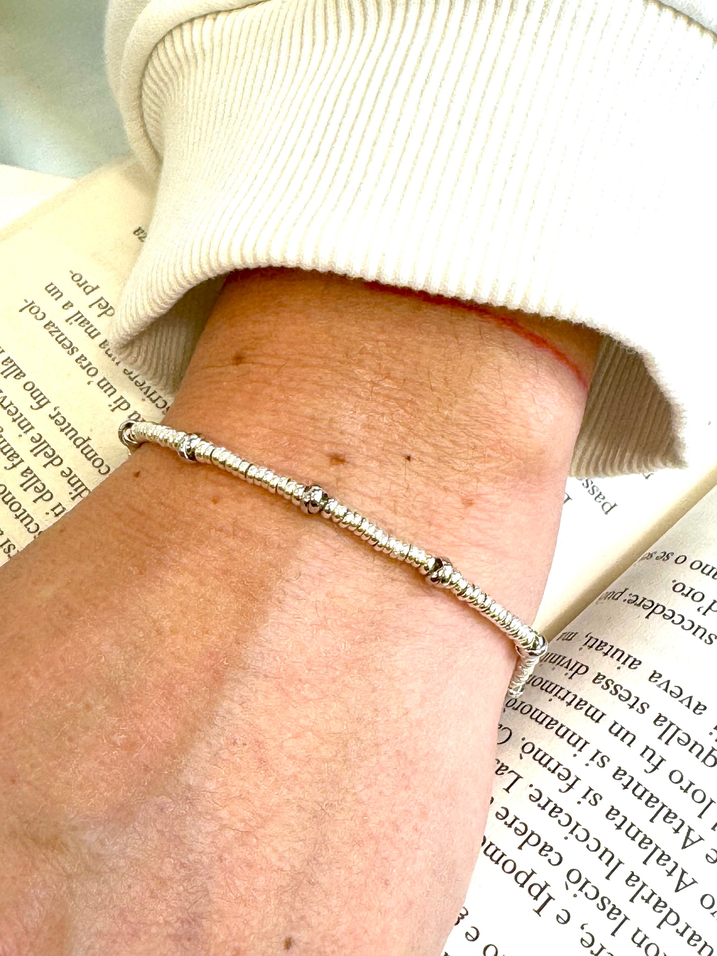 Bracciale in argento 925 con pepite