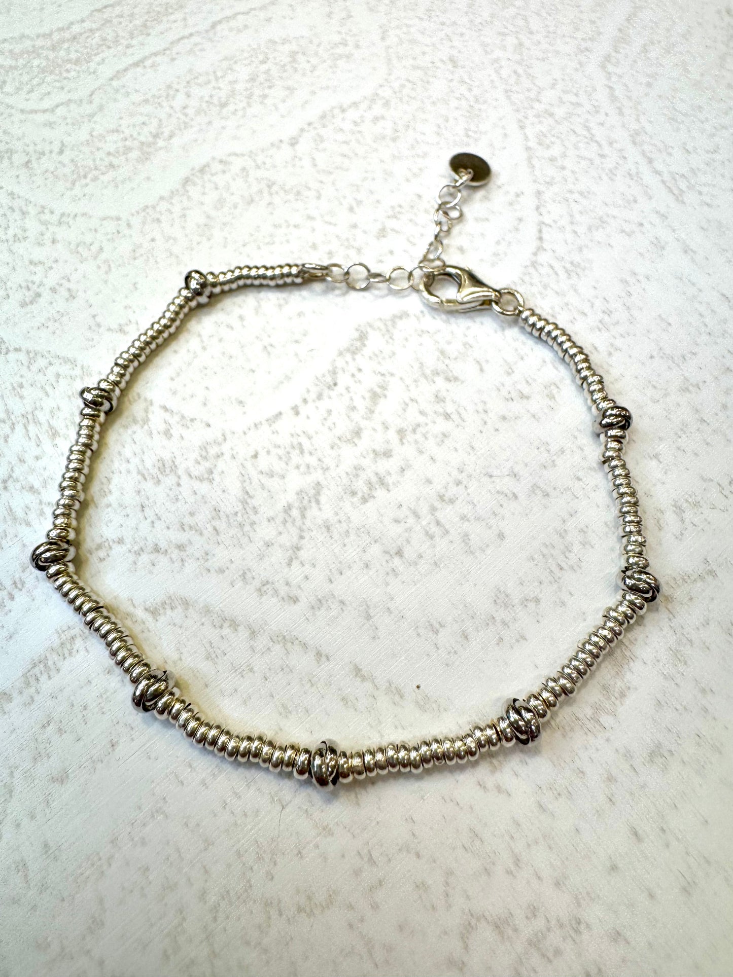 Bracciale in argento 925 con pepite