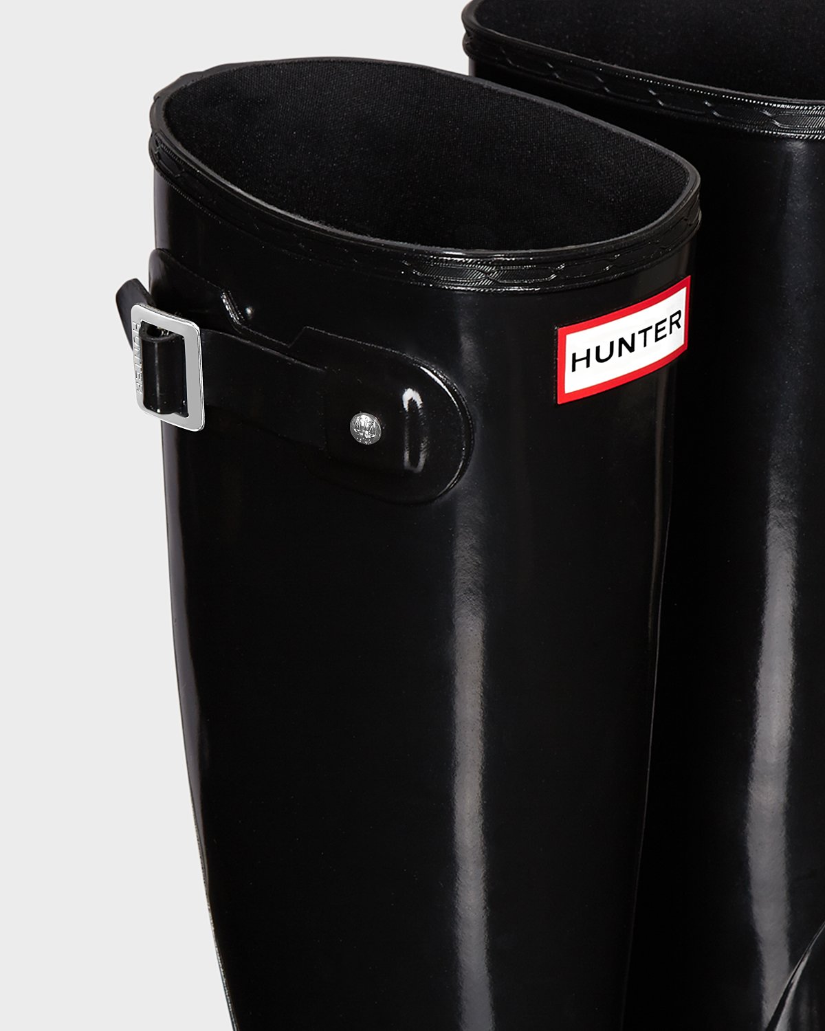 iotti-gioielli - Stivali Alti Da Donna Wellington Original Tall Lucidi: Nero - Hunter - Stivale (4111184724053)