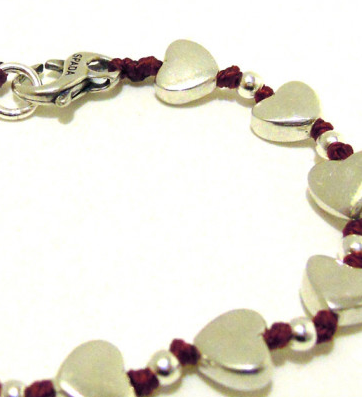 SPADARELLA BRACCIALE DONNA IN ARGENTO 925 CON CUORE E CON 2 NODINI IN COTONE MARINO COLORE GRIGIO FATTI VICINO ALLA CHIUSURA LUNGHEZZA 17 CM SPADARELLA BRACCIALE DONNA IN ARGENTO 925 CON CUORE E CON 2 NODINI IN COTONE MARINO COLORE GRIGIO FATTI VICINO ALLA CHIUSURA LUNGHEZZA 17 CM
