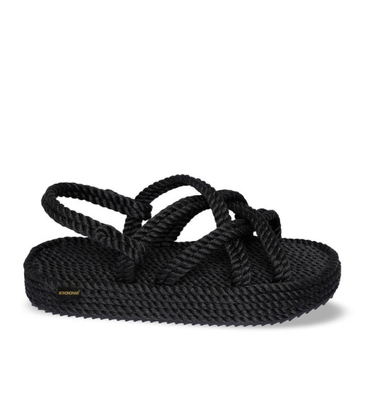 Sandalo In Corda Nero