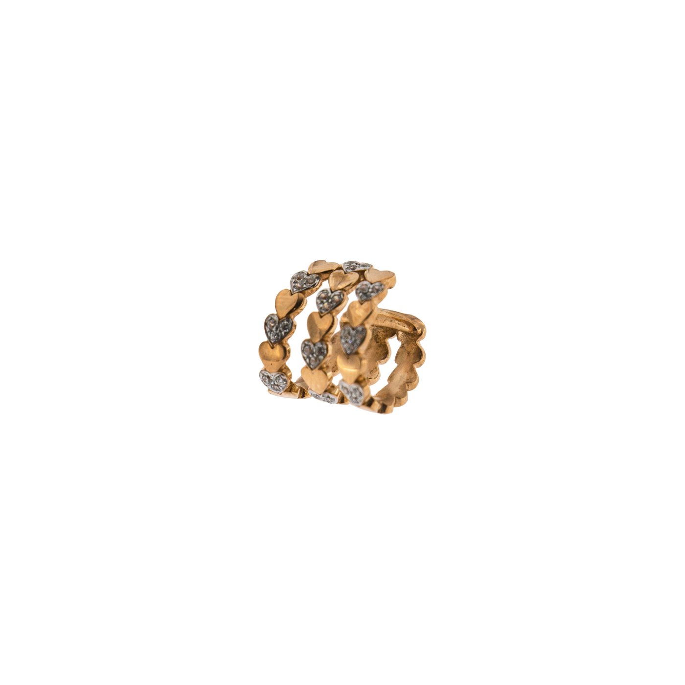EARCUFF 3 FILI CUORI ALTERNATI Rue des Milles (4564530593877)