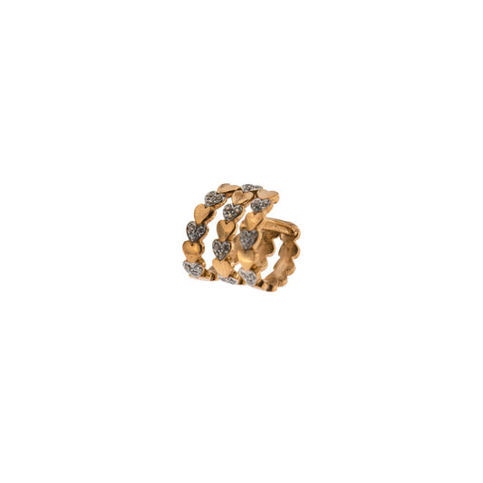 EARCUFF 3 FILI CUORI ALTERNATI Rue des Milles (4564530593877)