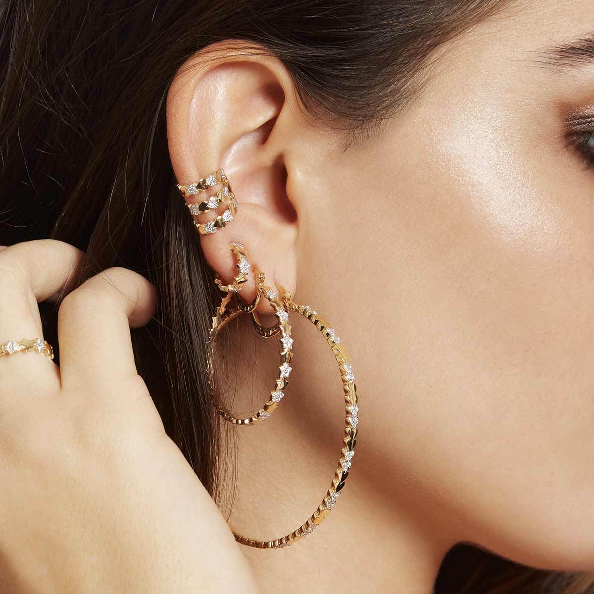 EARCUFF 3 FILI CUORI ALTERNATI Rue des Milles (4564530593877)