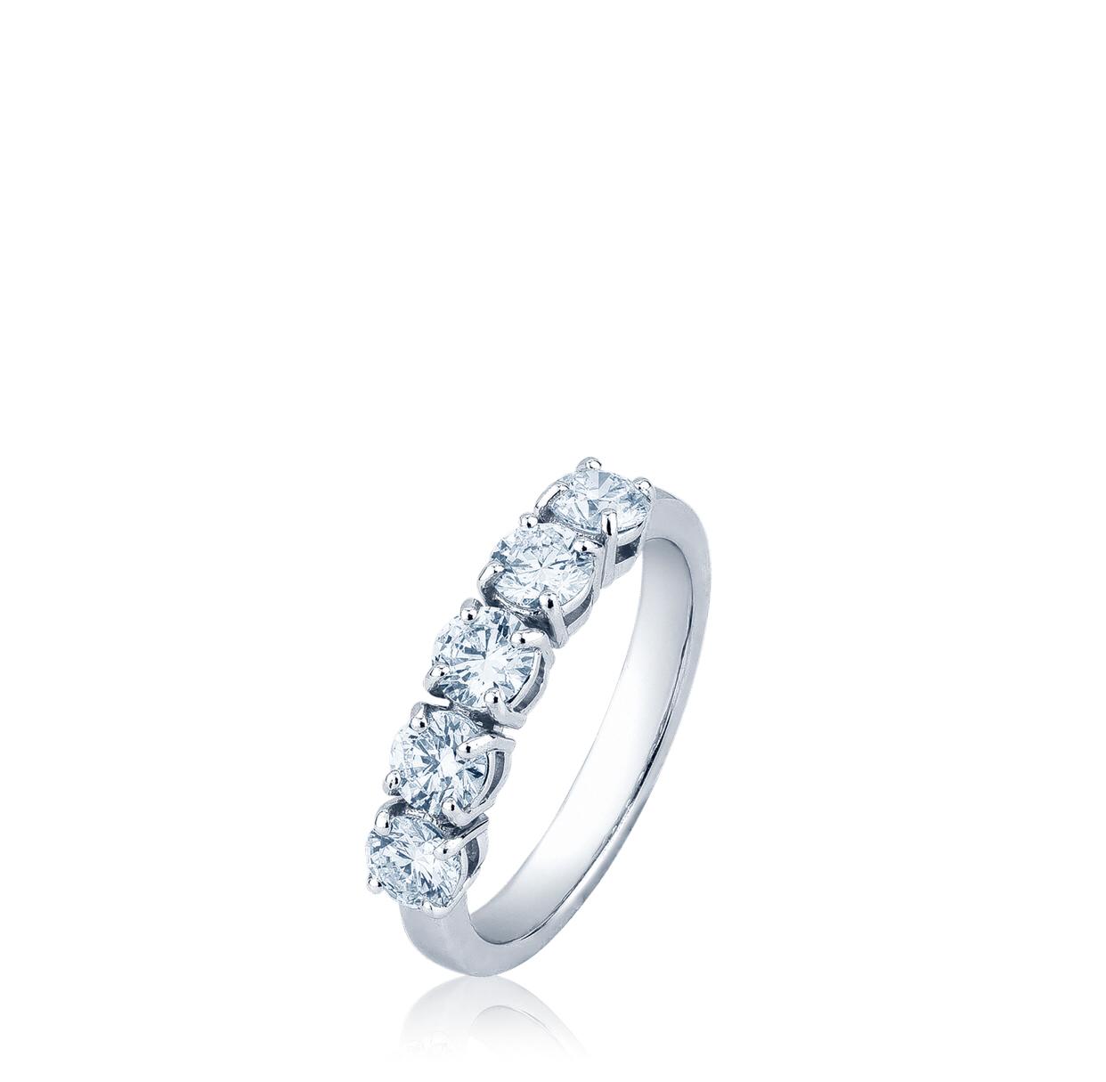 iotti-gioielli - Anello fedina in oro bianco e cinque diamanti Mirco Visconti - Mirco Visconti - Anello (2603329683541)